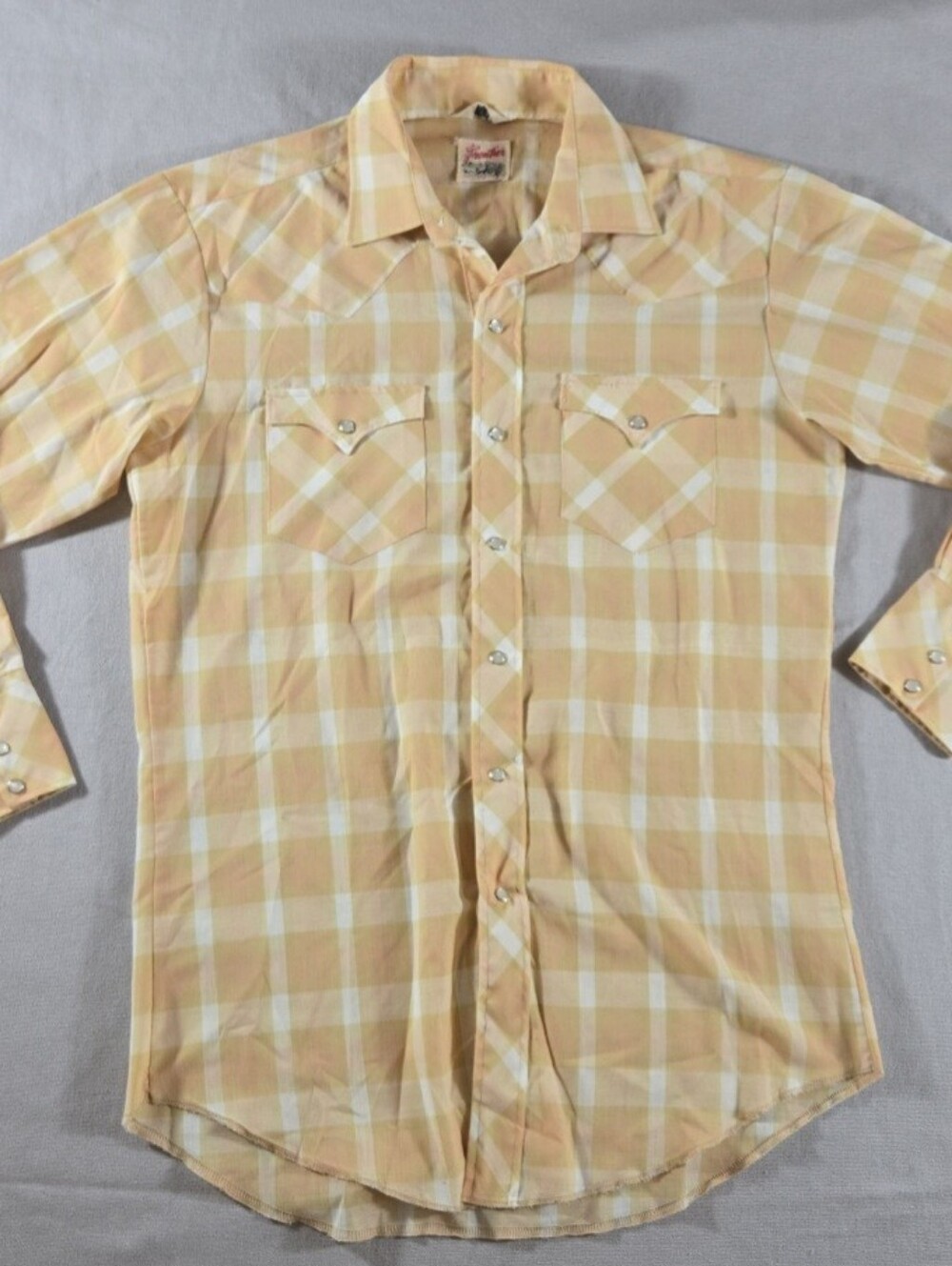 Vintage Frontier Ranch Wear Longtail Western Wear Snap Button Men's Shirt